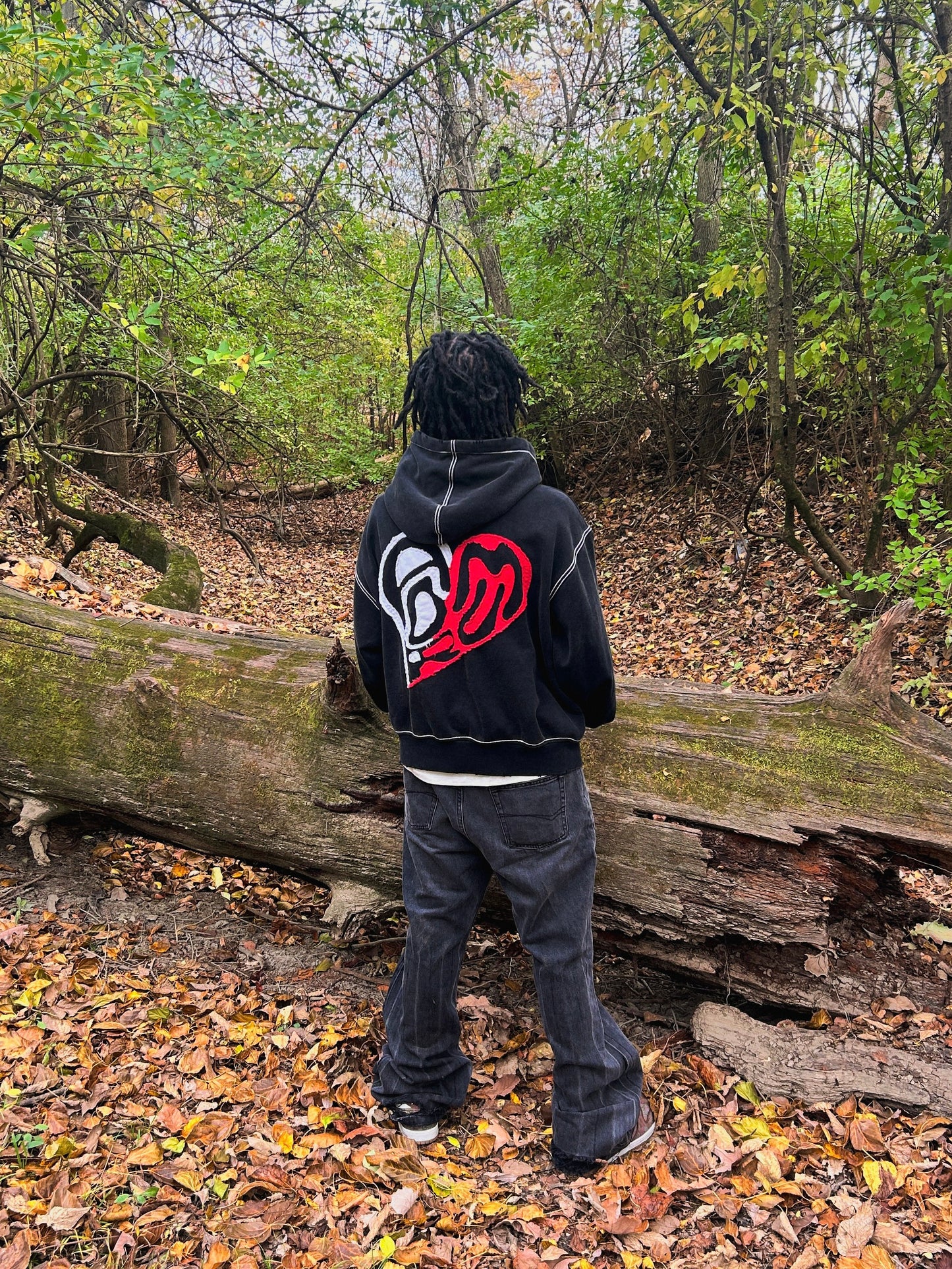 Mour Amour Distressed Zip Up Jacket